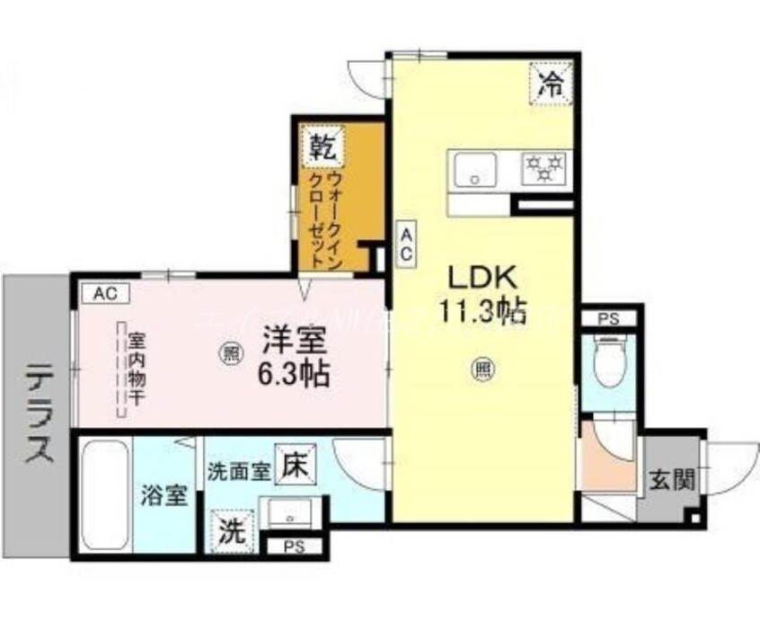 間取図 Passaro　Grande　墨江WEST