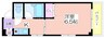 プチメゾン15 1Kの間取り