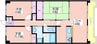 CASSIA南住吉 3LDKの間取り