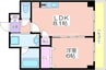 ラピスラズリ 1LDKの間取り