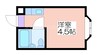 遠里小野728ハイツ 1Rの間取り
