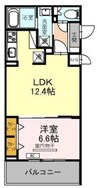 トリニティ三国ヶ丘 1LDKの間取り
