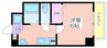 グランエクラ岸里 1Kの間取り
