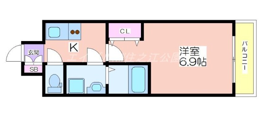 間取図 RaysProduct西住之江adamU