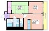 シャトーみかげ 2LDKの間取り