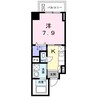 クリム岸里 1Kの間取り