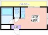パールハイムアビコ 1Rの間取り