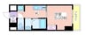 アーバンパーク住之江公園Ⅱ 1Kの間取り