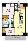 グラン　ラヴィ　レジデンス 2LDKの間取り
