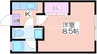 マンションイレブン 1Kの間取り