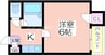 ブルーメイトＡ・B 1Kの間取り