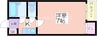 ブルーメイトＡ・B 1Kの間取り