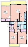 ハウス帝塚山 3LDKの間取り