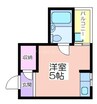 帝塚山ハイツ 1Rの間取り