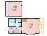 アベニュー中加賀屋 2Kの間取り