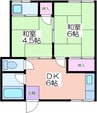 マンションかすが 2DKの間取り