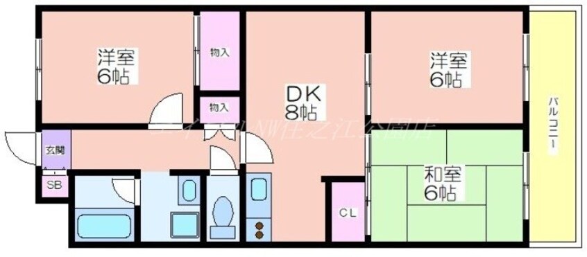 間取図 おりおのサニーハイツ