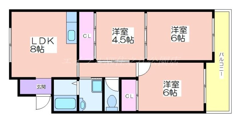 間取図 ハイツ富士