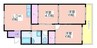 ハイツ富士 3LDKの間取り