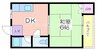 三和ビル 1DKの間取り