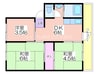 シャトーポール3（南港厚生年金共同住宅3号棟） 3DKの間取り