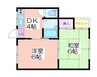 キャピタル住之江公園 2DKの間取り