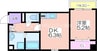 GARDENIA天王寺南 1DKの間取り
