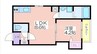 GRANDIR御崎Ⅰ 1LDKの間取り