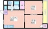 Lumiere住吉North 2LDKの間取り