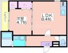 フジパレス住吉遠里小野Ⅲ番館 1LDKの間取り