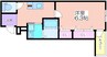 フジパレス沢ノ町駅南 1Kの間取り