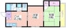ハイツ和 2DKの間取り