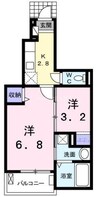 グラン　ソレイユ 1Kの間取り