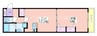 ワイハイツ栄和 1LDKの間取り