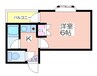 リヴァー住之江A棟 1Kの間取り