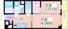 NU長居公園 2Kの間取り