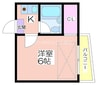 リヴァー住之江B棟 1Kの間取り