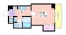 Ｍ’プラザ住吉公園壱番館 1Kの間取り