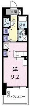 プラージュ堺 1Rの間取り
