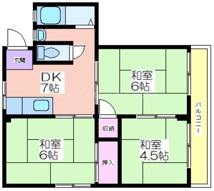 間取図 プチベルン沢ノ町