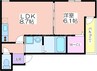 フジパレス遠里小野イースト 1LDKの間取り