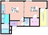 フジパレス我孫子前駅西Ⅱ番館 1DKの間取り