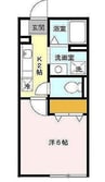 ルミエール中向陽 1Kの間取り