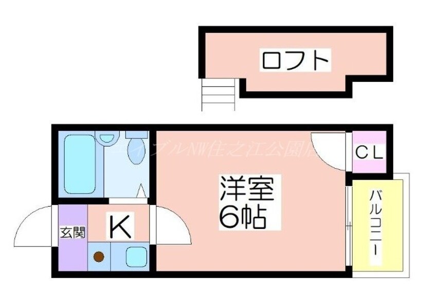 間取図 アパートメント住之江