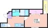 フジパレス我孫子前Ⅱ番館 1Kの間取り