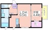 シティコート岸里玉出駅前 1LDKの間取り