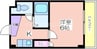 ベルフレージュ住吉 1Kの間取り