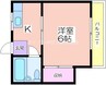 コーポ南住吉 1Kの間取り