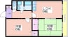サンライフ上住吉 2LDKの間取り