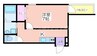 フジパレス加賀屋Ⅰ番館 1Kの間取り